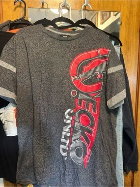 Vintage Ecko Unlimited Gray Short-Sleeve Graphic Tee with Red Logo